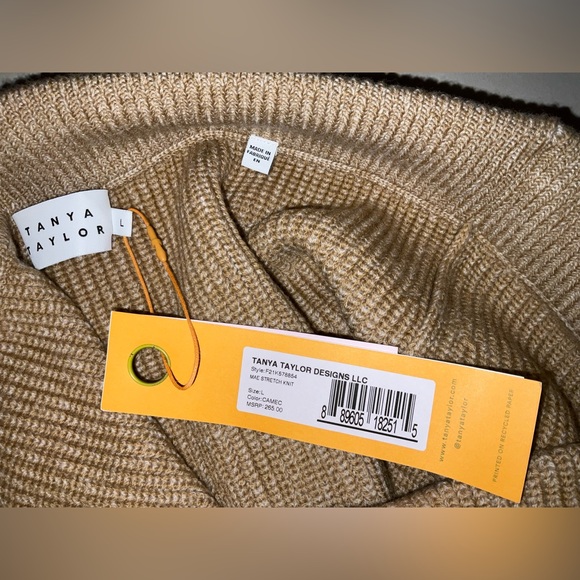 Tanya Taylor Mae Merino Wool Skirt - Size Large - NWT - Camel / tan in color - Picture 14 of 14